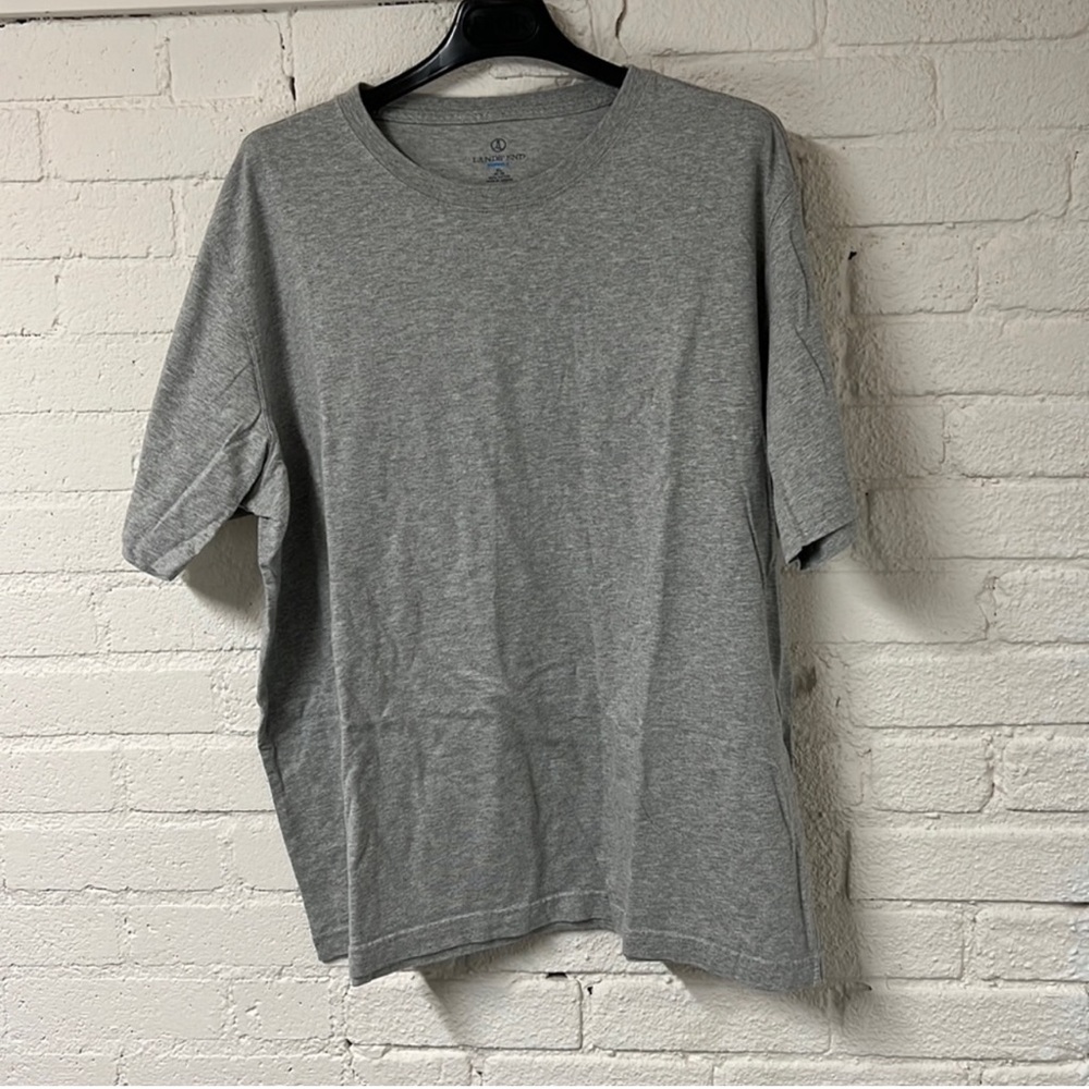 100% Cotton Lands End Grey Short Sleeve Tshirt